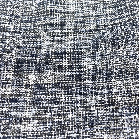 Liz Claiborne Petite 10P Navy Tweed Pea Coat 100% Silk Shell Button Front Jacket - Picture 12 of 13